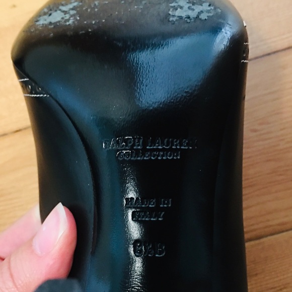 Ralph Lauren Collection B & W Leather Heels - Picture 8 of 15